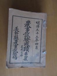 農事試験成績　第四報、六報、七報、八報、九報、十報、十三報、廿七報　計8冊