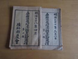 桑樹収穫経済調査試験成績　　第一報、二報　　計2冊
