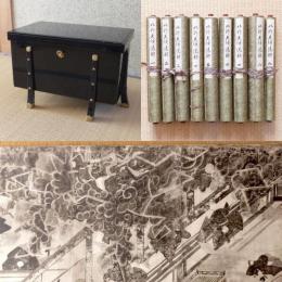 北野天神縁起絵巻 全9本揃い　漆箱入り
