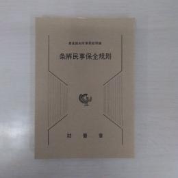 条解民事保全規則