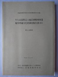 牛久北部特定土地区画整理事業地内埋蔵文化財調査報告書 3 : 東山遺跡 ＜茨城県教育財団文化財調査報告 第101集＞