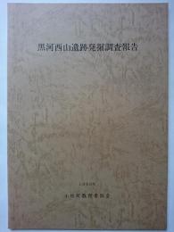黒河西山遺跡発掘調査報告　1989年　（富山県）