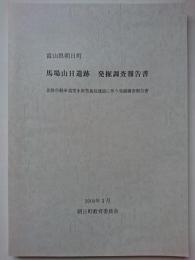 富山県朝日町　馬場山H遺跡発掘調査報告書　: 北陸自動車道雪氷附帯施設建設に伴う発掘調査報告書　2000年3月