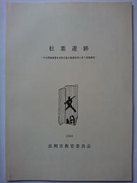 松葉遺跡 : 中山間地域農村活性化総合整備事業に伴う発掘調査　1994年　【新潟県】