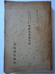 米價及米穀日誌 : 自明治44年11月至昭和9年9月