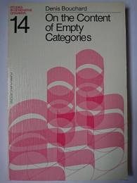 【洋書】　On the Content of Empty Categories (studies in generative grammar 14)