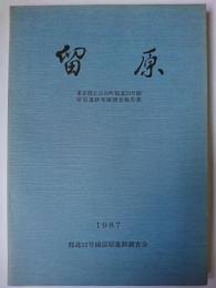 留原 : 東京都五日市町都道32号線留原遺跡発掘調査報告書