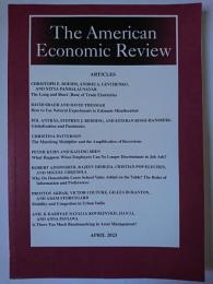 【洋書】　The American Economic Review Vol.113 No.4