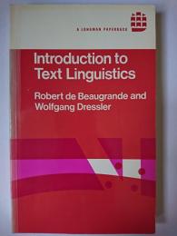 【洋書】　Introduction to Text Linguistics
