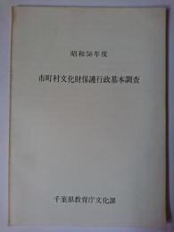 市町村文化財保護行政基本調査 昭和58年度