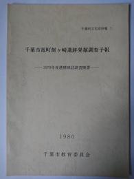 千葉市源町餅ケ崎遺跡発掘調査予報 : 1979年度遺構確認調査概要 ＜千葉市文化財抄報 1＞