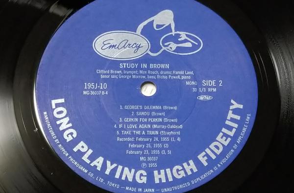 中古レコード］スタディ・イン・ブラウン/クリフォード・ブラウン