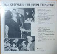 ［中古レコード］BILLLER HOLIDAY / SIXTEEN OF HER GREATEST INTERPRETATIONS