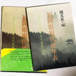 福岡県現代史年表　年表に見る明治・大正・昭和の世相
