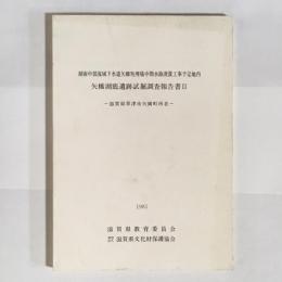 湖南中部流域下水道矢橋処理場中間水路浚渫工事予定地内矢橋湖底遺跡試掘調査報告書