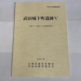 武田城下町遺跡Ⅴ　甲府市文化財調査報告４６