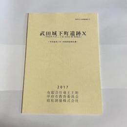 武田城下町遺跡Ⅹ　甲府市文化財調査報告９３
