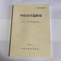 甲府市内遺跡ⅩⅡ　甲府市文化財調査報告８１