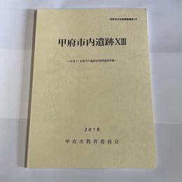 甲府市内遺跡ⅩⅢ　甲府市文化財調査報告９８