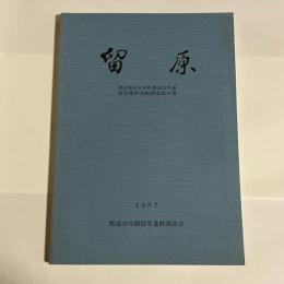 留原 : 東京都五日市町都道32号線留原遺跡発掘調査報告書