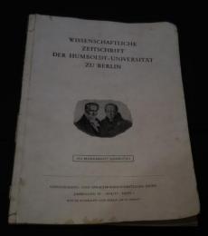 Wissenschaftliche Zeitschrift der Humboldt -Universität zu Berlin :Jahrgang VI .1956/57.Heft 3
