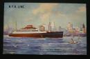N.Y.K.Line.　"Chichibu Maru" 17,500gross tons California-Orient Service. 日本郵船　秩父丸　絵葉書