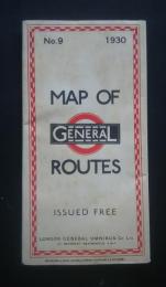 Map of General Routes　No.9　1930