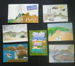 でんぱつスケッチブック　絵葉書6種