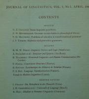Journal of Linguistics Vol.1 No.1: