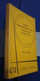 Hegel’s　Phenomenology、Part 1:Analysis and Commentary　Studies in the Humanities 12