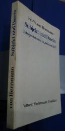 Subjekt und Dasein-Interpretationen zu "Sein und Zeit"