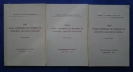Texas Conference on Problems of Linguistic Analysis in English;Study in American English - first,second,third  3 volumes（1956・1957・1958）