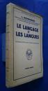 Le langage et les langues -introduction aux  études linguistiques