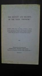 The History  and Meaning of the Term "Phoneme"