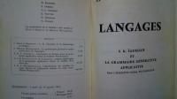 Langages　33　S.K.Šaumjan et la grammaire générative applicative
