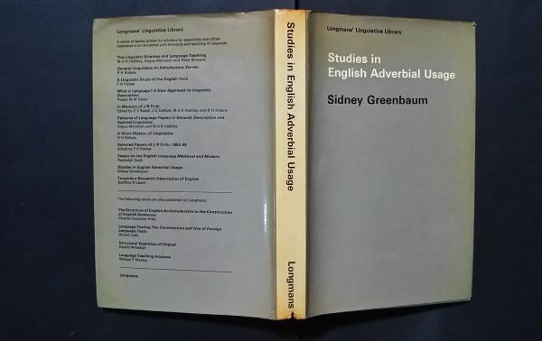 Studies in English Adverbial Usage:Longman Linguistics Library