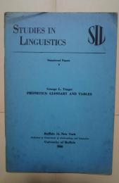 Phonetics-Glossary and Tables:Studies in Linguistics Occasional Papers 6
