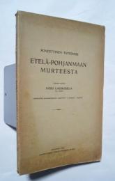 Etelä-pohjanmaan murteesta:Foneettinen tutkimus

