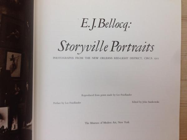 【即日発送／送料込】Storyville Portraits（大型本） Storyville Portraits | E.J. Bellocq | SO BOOKS