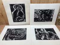 静岡 清水市両河内中学校　版画 山芋 1. 2集