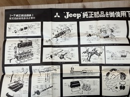 大型ポスター/　ジープ純正部品図表　1・2　2枚