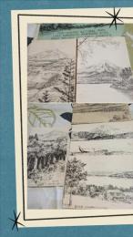 富士箱根国立公園　富士五湖のスケッチ(絵葉書)6枚