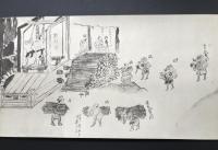 絵巻物「芸州加計隅屋鉄山絵巻」2巻揃 複製 (たたら場の巻/かじ・勘場の巻）1961年 広島県たたら吹きの製鉄業者 便利堂/発行 桐函入