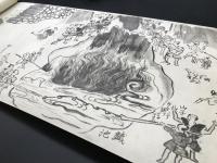 絵巻物「芸州加計隅屋鉄山絵巻」2巻揃 複製 (たたら場の巻/かじ・勘場の巻）1961年 広島県たたら吹きの製鉄業者 便利堂/発行 桐函入