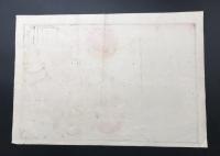 引札「魚類乾物砂糖商 多可郡西脇村 中店」石版画 大判 兵庫県 恵比須/大国 富士山 白馬 鶴 鯛