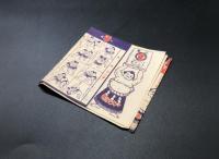 広告 木版画「四十八手図解」電気化学工業株式会社 両面 チラシ 相撲 力士 セメント 肥料 12×52