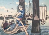 木版画 復刻版 歌川国芳「東都名所 佃嶋」大判 名所画