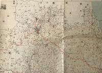 古地図「増補訂正福島県管内地図」昭和18年 福島県土木課調製 竿崎太七/著 54×74