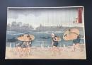 木版画 復刻版 歌川国芳「東都御厩川岸之図」大判 名所画 浮世絵 錦絵