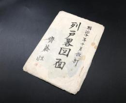 古地図 肉筆「西明寺村 列戸界図面」明治10年 秋田県仙北郡